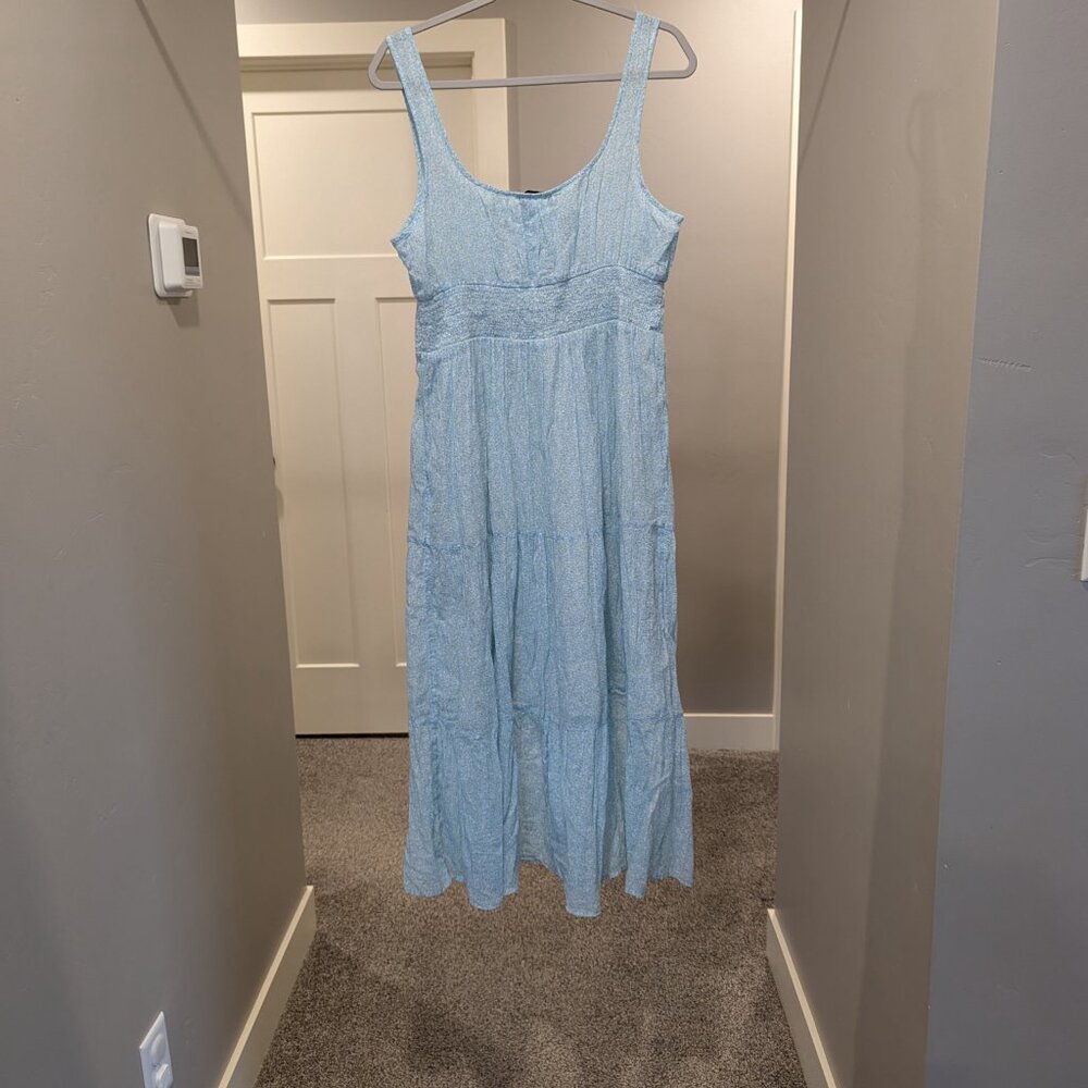 Brand new (with tags) blue tiered dress from American Eagle, size L - Picture 2 of 7
